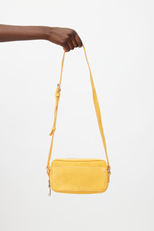 Jacquemus Orange Suede Le Baneto Crossbody Bag