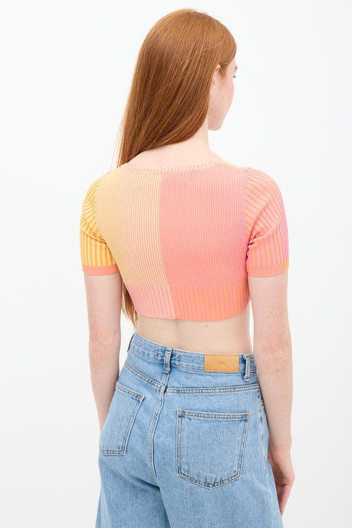 Jacquemus Orange 
Pink Colourblock Yauco Top