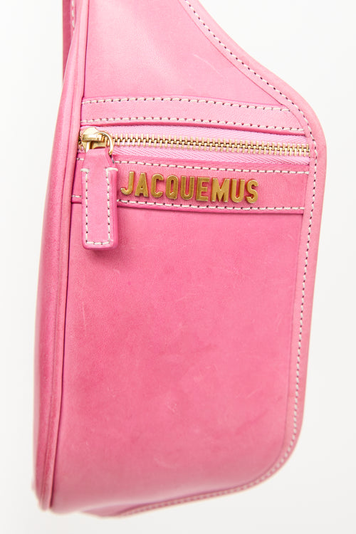 Jacquemus Pink Leather La Banane Belt Bag