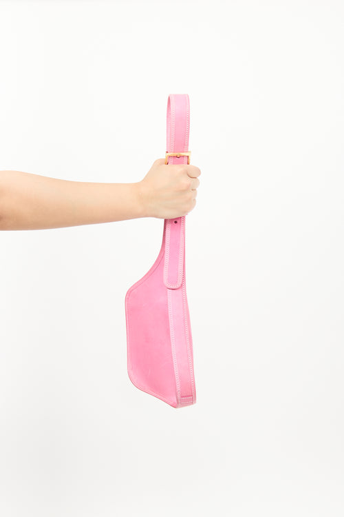 Jacquemus Pink Leather La Banane Belt Bag