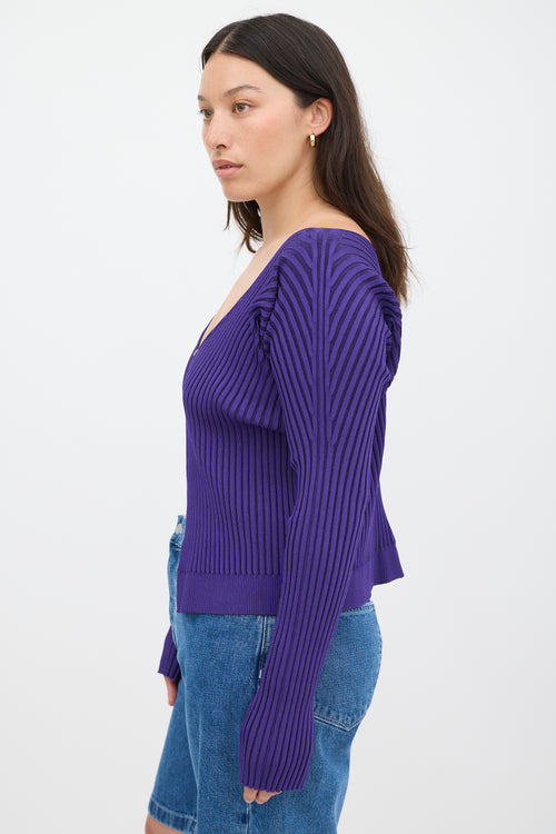 Jacquemus Purple La Maille Pralu Longue Cardigan