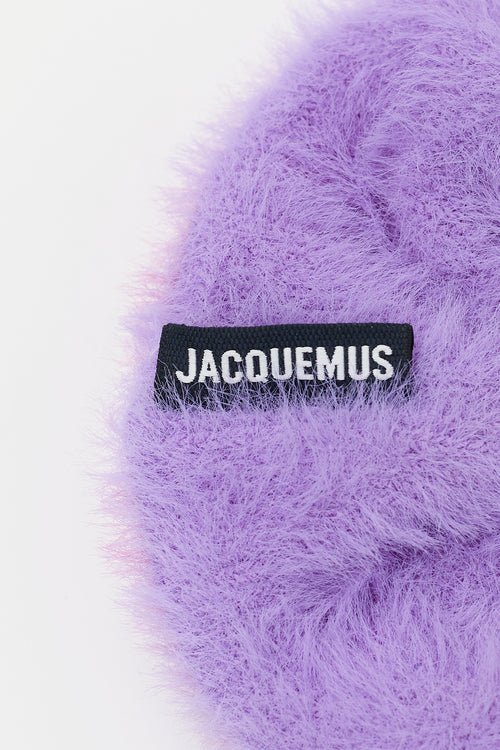 Jacquemus Purple Faux Fur LeChouChou Scrunchie