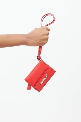 Jacquemus Red Leather Le Porte Wallet