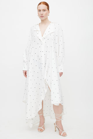 Jacquemus SS 2019 White 
Black Polka Dot Rosaria Dress