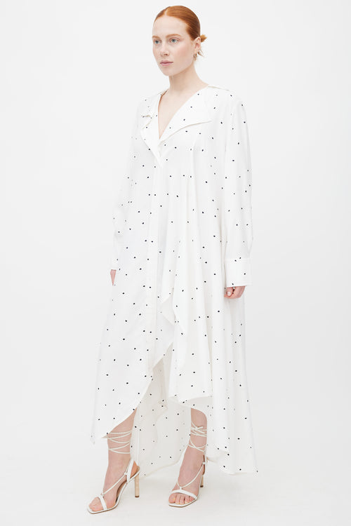 Jacquemus SS 2019 White 
Black Polka Dot Rosaria Dress