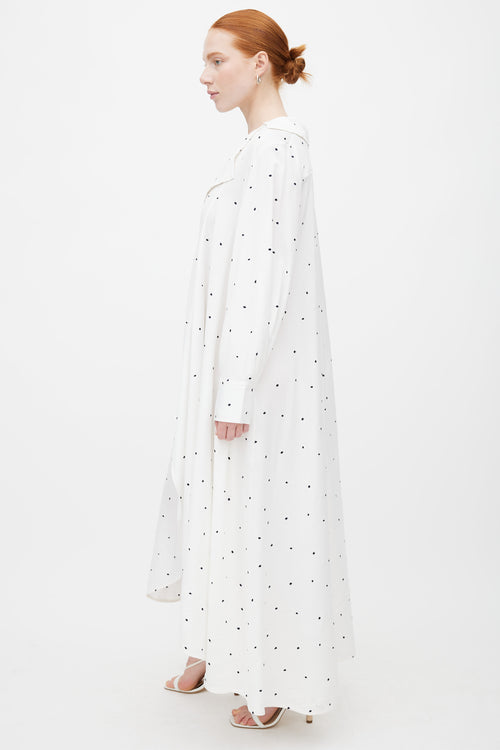 Jacquemus SS 2019 White 
Black Polka Dot Rosaria Dress