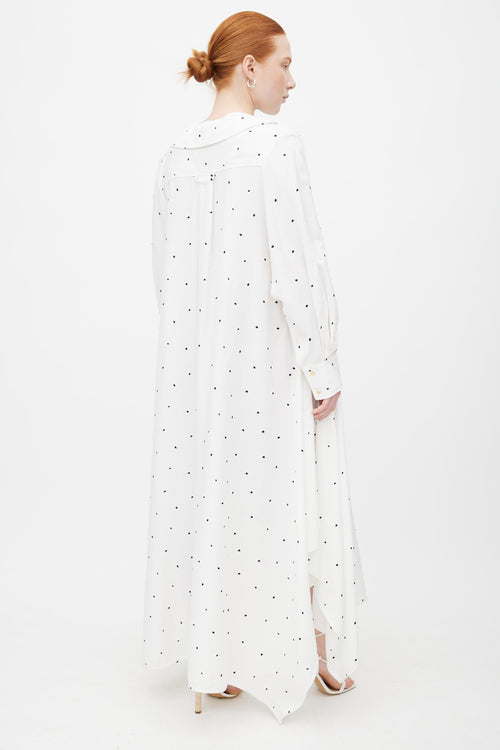 Jacquemus SS 2019 White 
Black Polka Dot Rosaria Dress