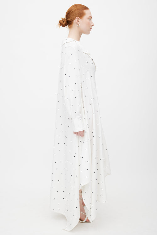 Jacquemus SS 2019 White 
Black Polka Dot Rosaria Dress