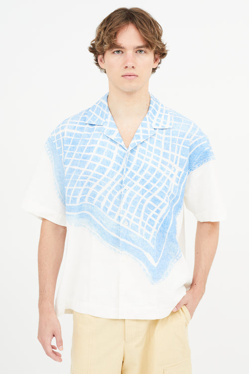 Jacquemus White 
Blue La Chemise Jean Shirt