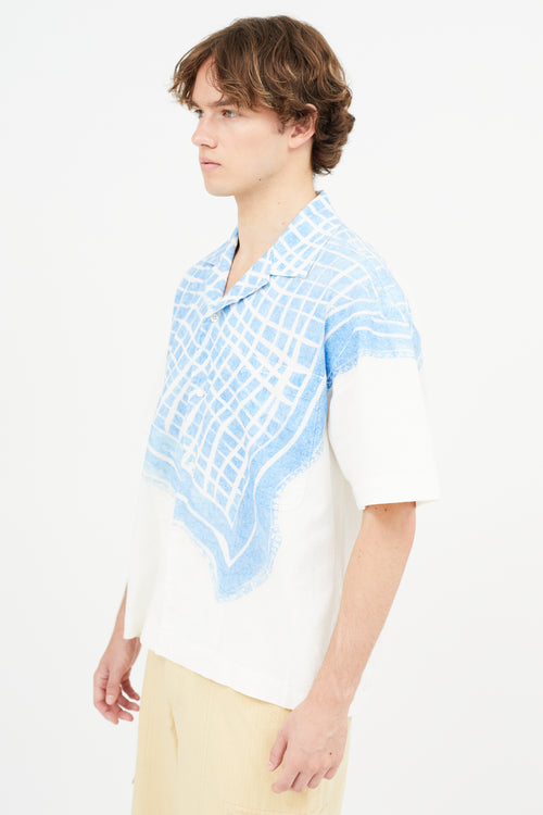 Jacquemus White 
Blue La Chemise Jean Shirt