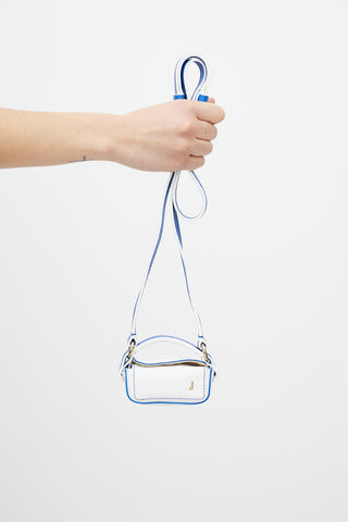 Jacquemus White 
Blue Leather Le Nani Crossbody Bag