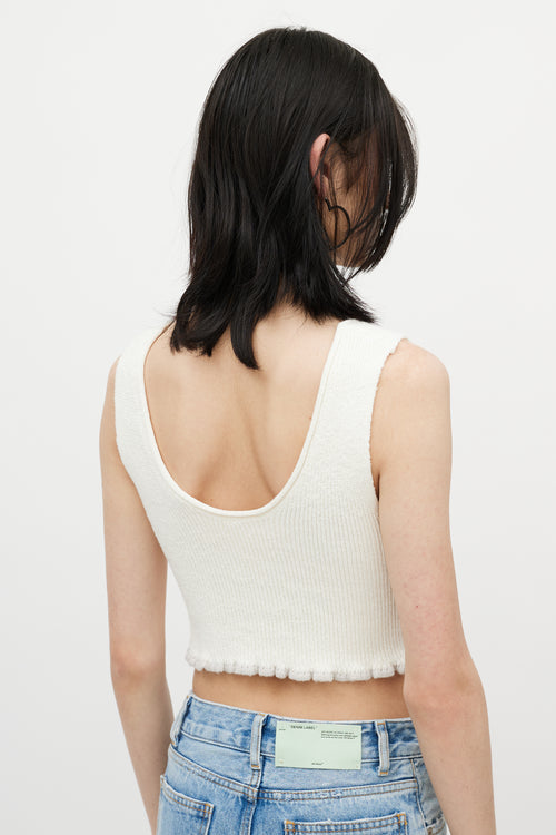 Jacquemus White 
Grey Knit Linen Vest