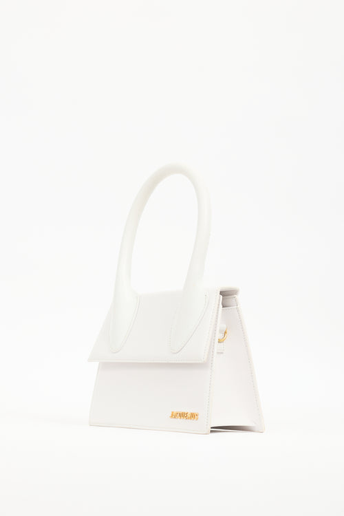 Jacquemus White Leather Le Grand Chiquito Bag