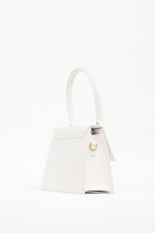 Jacquemus White Leather Le Grand Chiquito Bag