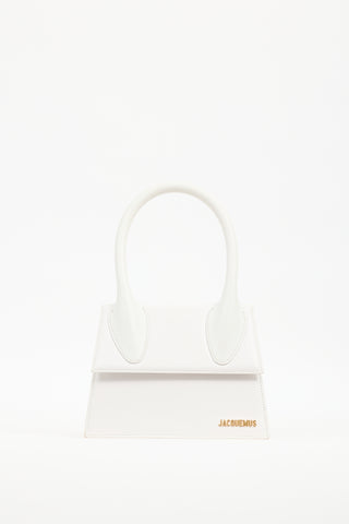 Jacquemus White Leather Le Grand Chiquito Bag