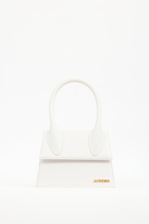 Jacquemus White Leather Le Grand Chiquito Bag