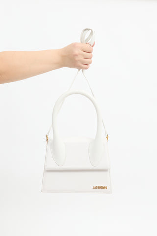 Jacquemus White Leather Le Grand Chiquito Bag