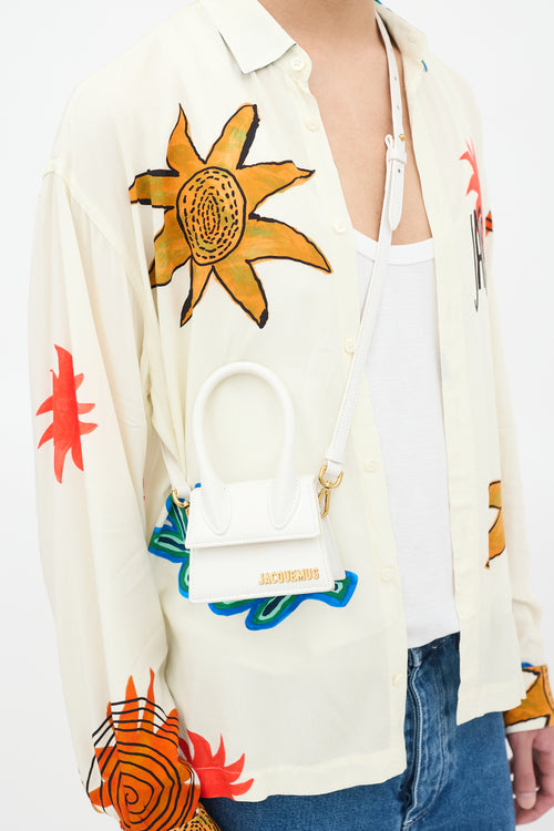 Jacquemus White Leather Le Chiquito Crossbody Bag