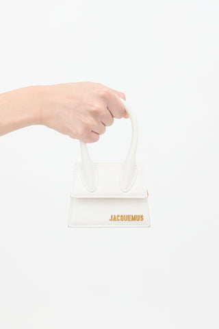 Jacquemus White Leather Le Chiquito Crossbody Bag