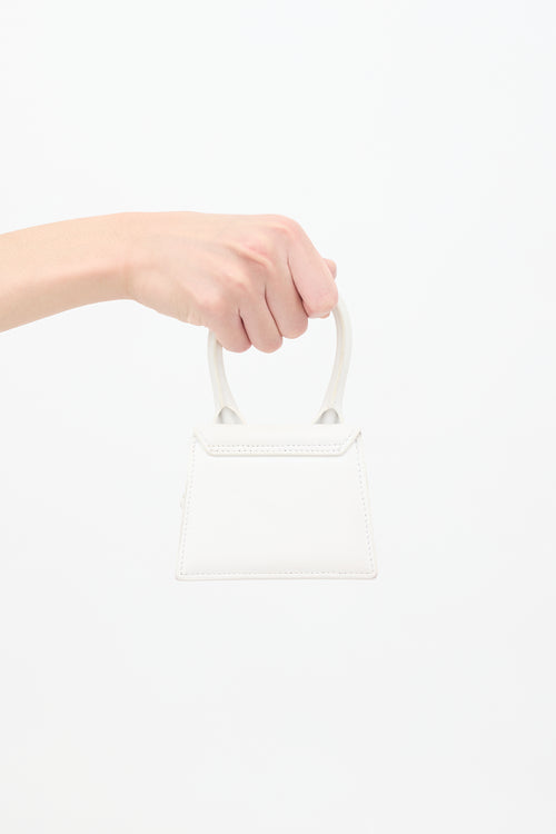 Jacquemus White Leather Le Chiquito Crossbody Bag