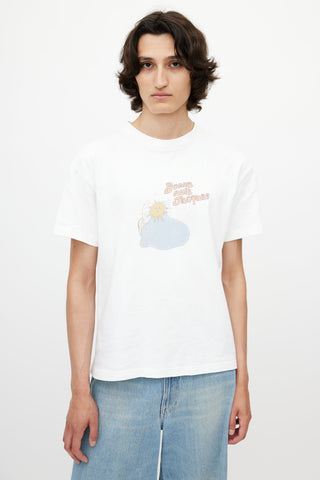 Jacquemus White 
Multicolour Bonne Nuit Embroidered T-Shirt