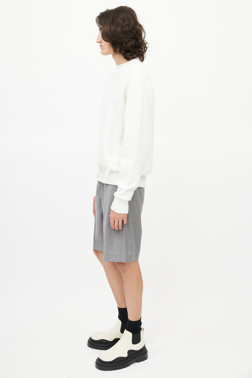 Jacquemus White Wool Logo Sweater