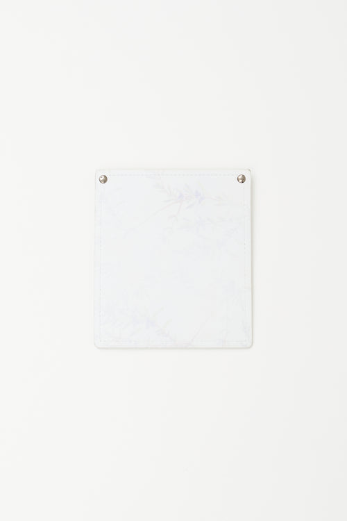 Jacquemus White 
Multi Leather Leaf Print Logo Pouch