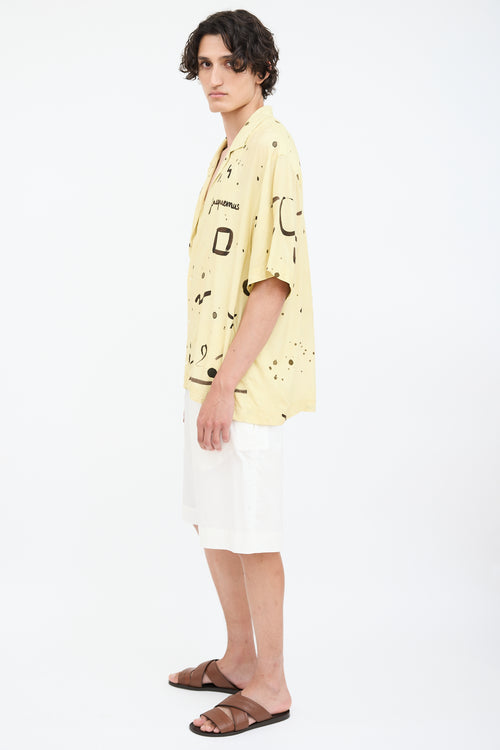 Jacquemus Yellow 
Black La Chemise Jean Printed Shirt