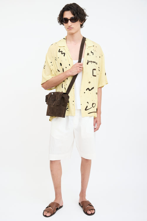 Jacquemus Yellow 
Black La Chemise Jean Printed Shirt