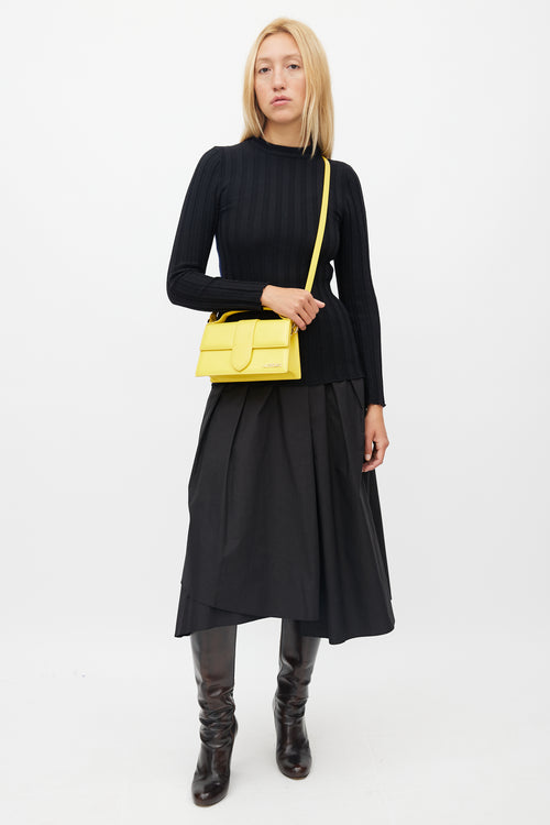 Jacquemus Yellow Le Bambino Leather Bag