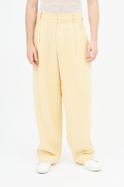 Jacquemus Yellow Wide Leg Trouser