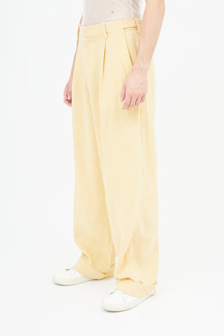 Jacquemus Yellow Wide Leg Trouser