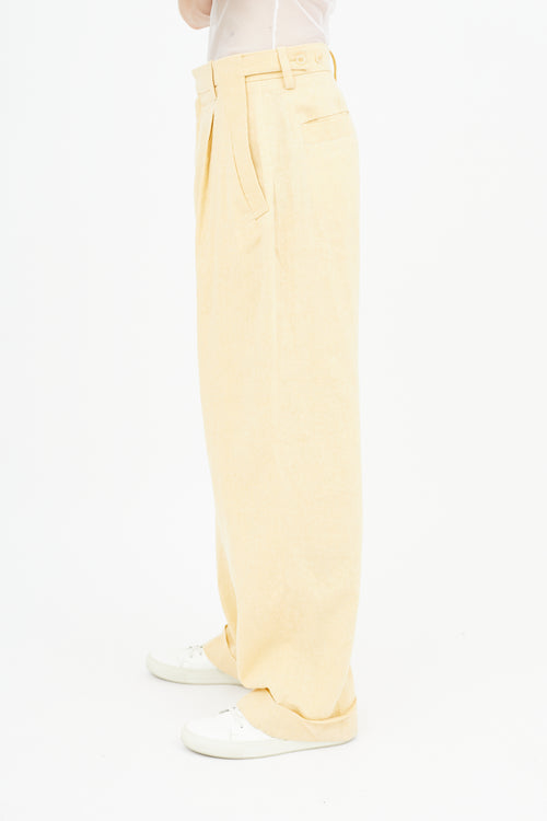 Jacquemus Yellow Wide Leg Trouser