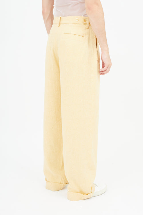 Jacquemus Yellow Wide Leg Trouser