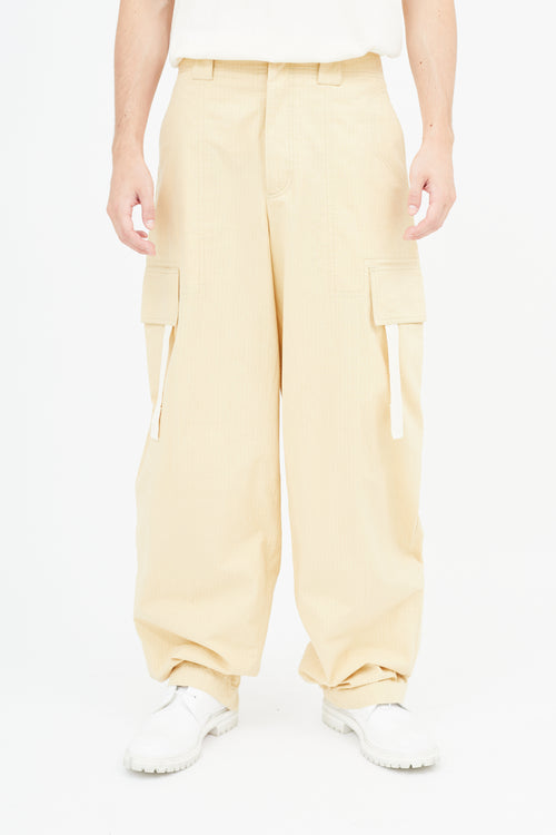 Jacquemus Yellow Alzu Wide Leg Cargo Pant