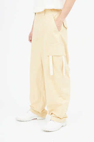 Jacquemus Yellow Alzu Wide Leg Cargo Pant