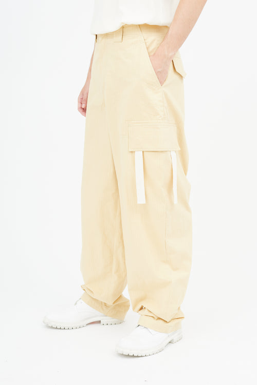 Jacquemus Yellow Alzu Wide Leg Cargo Pant