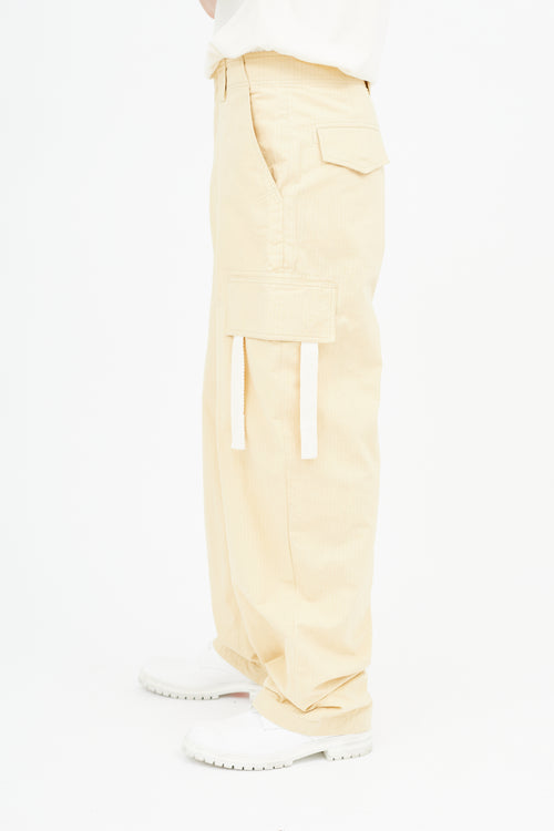 Jacquemus Yellow Alzu Wide Leg Cargo Pant