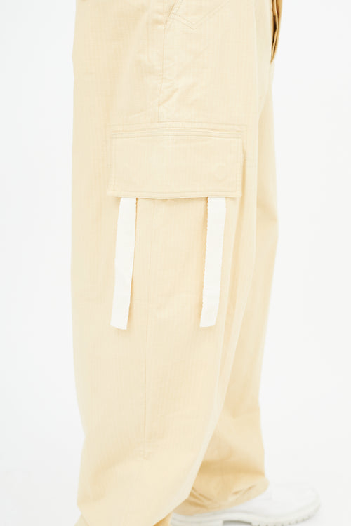 Jacquemus Yellow Alzu Wide Leg Cargo Pant