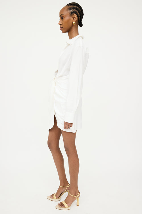 Jacquemus White La Robe Bahia Shirt Dress