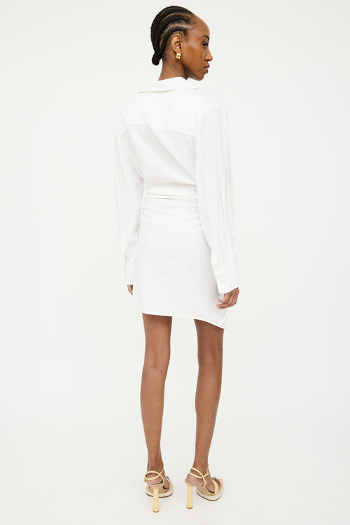 Jacquemus White La Robe Bahia Shirt Dress