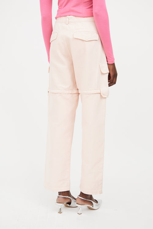 Jacquemus Pink Convertible Cargo Trouser