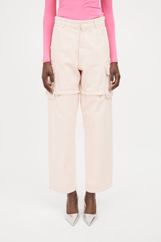 Jacquemus Pink Convertible Cargo Trouser