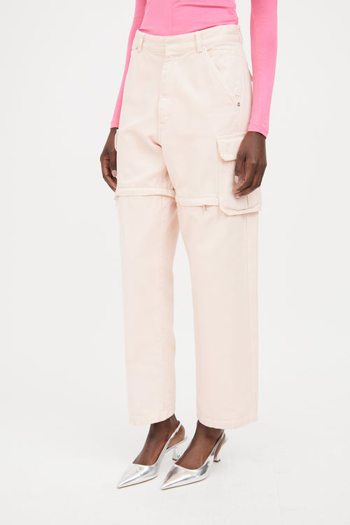 Jacquemus Pink Convertible Cargo Trouser