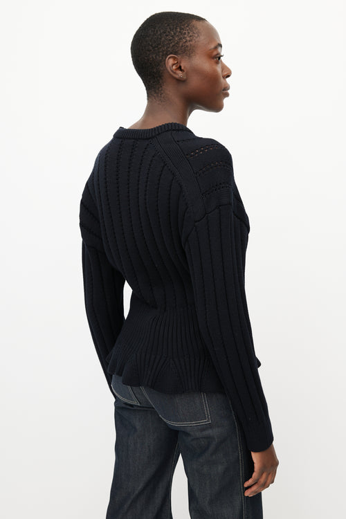 Jason Wu Black 
Silver Knit Sweater