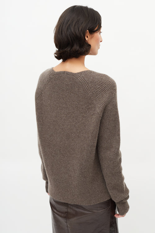 Jason Wu Brown Cashmere Mock Sweater