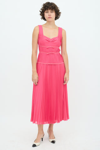 Jason Wu Pink Pleated Bow Dress