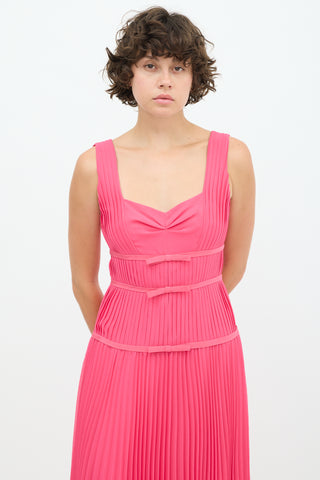 Jason Wu Pink Pleated Bow Dress