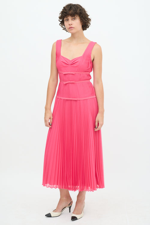 Jason Wu Pink Pleated Bow Dress