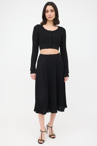 Jason Wu Ribbed Knit Cropped Cardigan